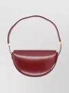Patou Curved Shoulder Bag Adjustable Strap In Red