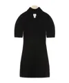 Patou Cut-out Mini Dress In Sustainable Alpaca Blend In Black