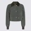 Patou Cropped Quilted Bomber Jacket In Green