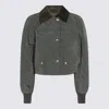 Patou Cropped Quilted Bomber Jacket In Green