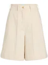 Patou Pressed Crease Shorts In Beige