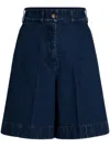 Patou Denim Bermuda In Blue