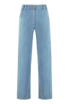 Patou Logo-embroidered Straight-leg Jeans In Denim
