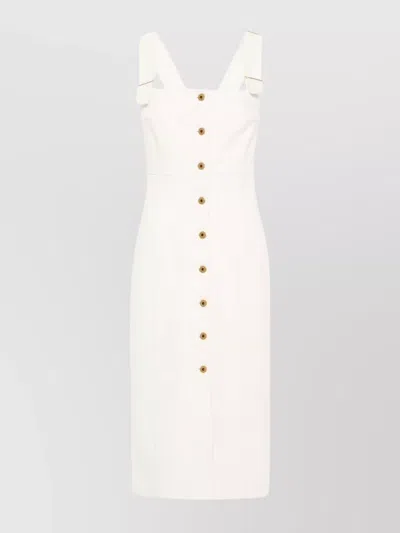 PATOU DENIM DRESS WITH SQUARE NECK AND ADJUSTABLE STRAPS