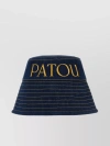 PATOU DENIM HAT WITH WIDE BRIM AND CONTRAST STITCHING