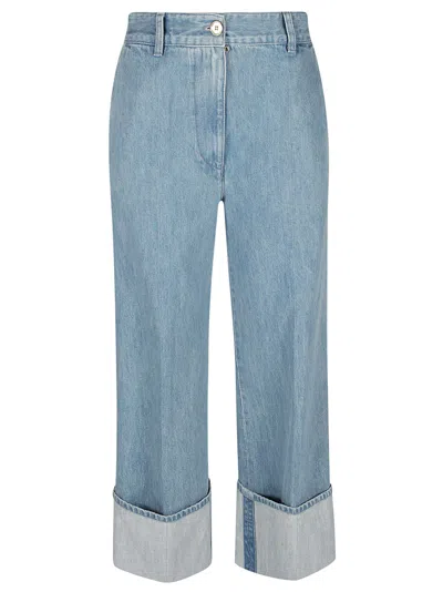 Patou Denim Iconic Trousers In Blu