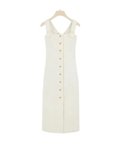 Patou Denim Midi Dress In White