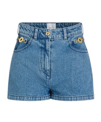 PATOU PATOU EMBELLISHED DENIM SHORTS