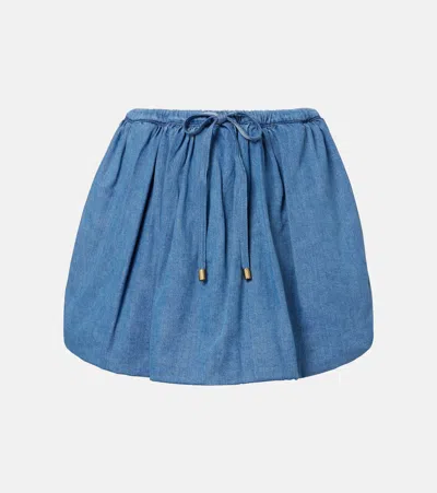 Patou Denim Miniskirt In Blue