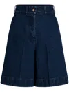 Patou Denim Bermuda In Blue