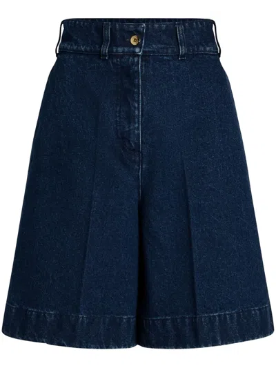 Patou Denim Bermuda In Blue