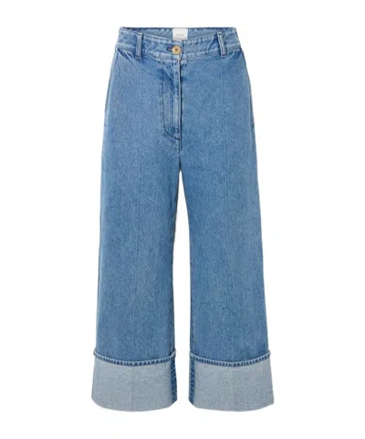 Patou Denim Trousers With Belt Loops In Blue