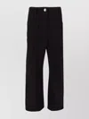 Patou Denim Trousers With Large Belt Loops In Black