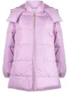 Patou Convertible Hooded Quilted Recycled-shell Parka In Purple
