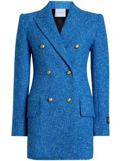 Patou Double-breasted Blazer In 蓝色