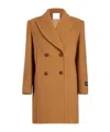 Patou Double-breasted Coat In Brown