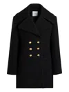 Patou Double-breasted Wool Blend Coat In Multi