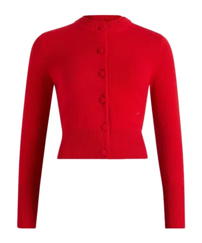 PATOU DOUBLE-COLLAR WOOL CARDIGAN