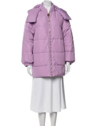 Pre-owned Patou Down Coat In Purple