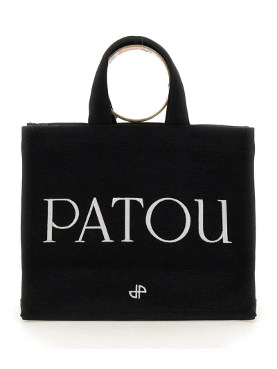 Patou Small Tote Bag In Black