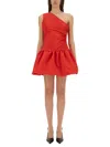 Patou One-shoulder Mini Dress In Red