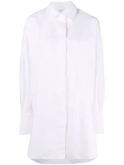 PATOU ICONIC MINI SHIRT DRESS,DR0860017001W 001W WHITE