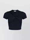 Patou Draped Cropped Organic Cotton T-shirt