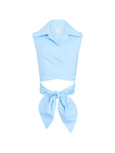 Patou Drapiertes Top In Blue