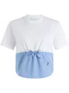 Patou Drawsgtring Waist Panelled T-shirt Clothing In White