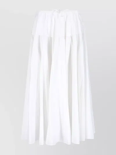 PATOU DRAWSTRING FLARED TIERED SKIRT