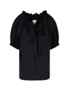 Patou Drawstring T-shirt In Black  