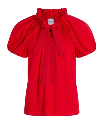 Patou Drawstring T-shirt In Organic Cotton In Red
