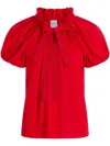 Patou Drawstring T-shirt In Red