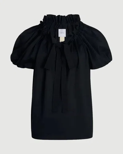 Patou Drawstring T-shirt In Organic Cotton In Black