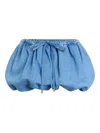 Patou Drawstrings Mini A-line Skirt In Blue