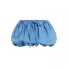 Patou Drawstrings Mini A-line Skirt In Blue
