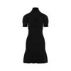 Patou Scarf Draped Knit Dress In Black