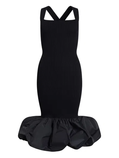 Patou Dress In Cotton Blend And Recycled Faille In Black