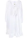 Patou Woman Mini Dress White Size 6 Cotton