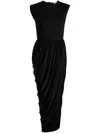 Patou Open-back Midi Dress In Black