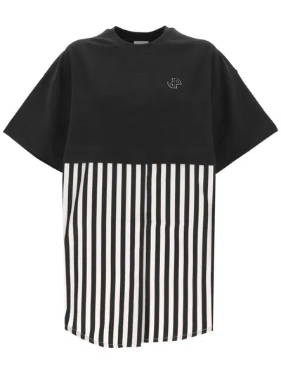 Patou Layered Shirt Dress In Black