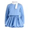 Patou Striped Bubble Dress In Blue