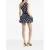 Patou One-shoulder Polka-dot Faille Mini Dress In Multicolor