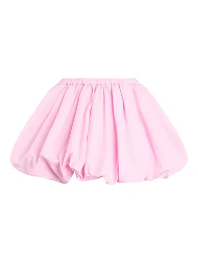 Patou Elasticated Bloomer Mini A-line Skirt In Pink