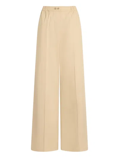 Patou Elasticated-waist Buttoned Palazzo Pants In Neutral