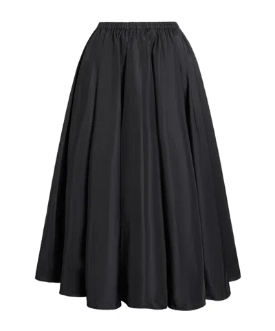 Patou Elasticated-waist Midi Skirt In Black