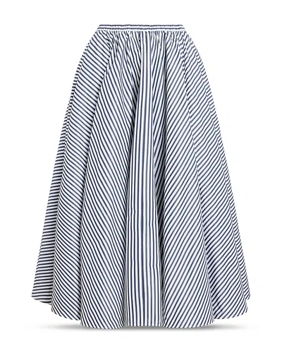 Patou Elasticized Midi Skirt In Gray