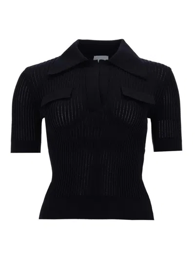 Patou Embroidered Cotton Polo Shirt In Black