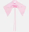 Patou Embroidered Cotton Poplin Collar In Pink