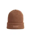 Patou Ribbed Texture Knitted Wool Hat In Brown